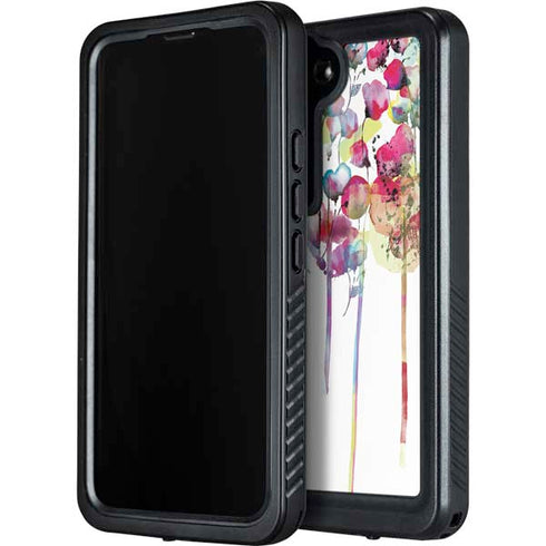 Painted Flowers Galaxy S24 Plus Waterproof Case
